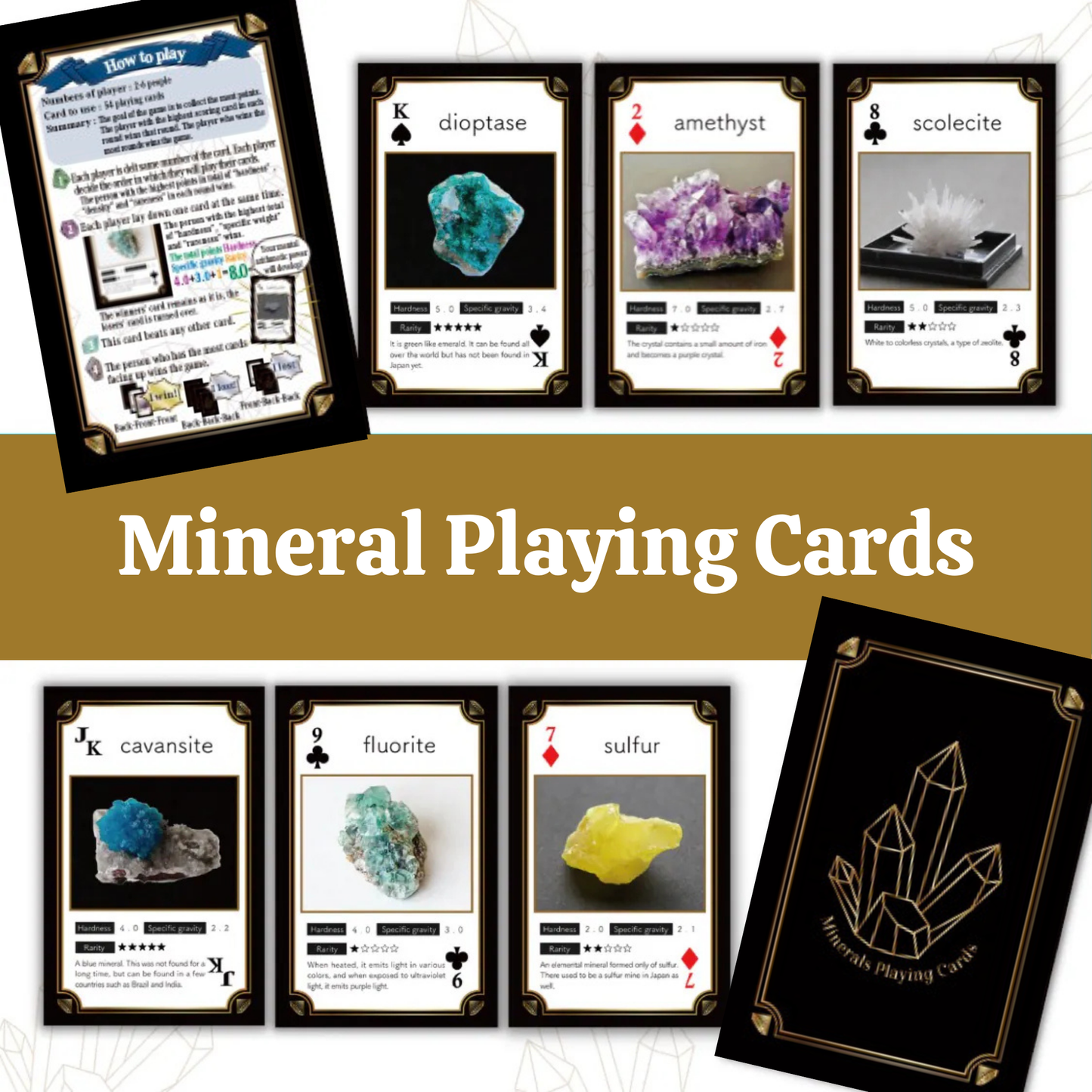 【English Version】 Mineral Playing Cards