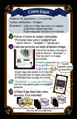 【Spanish Version】 Mineral Playing Cards